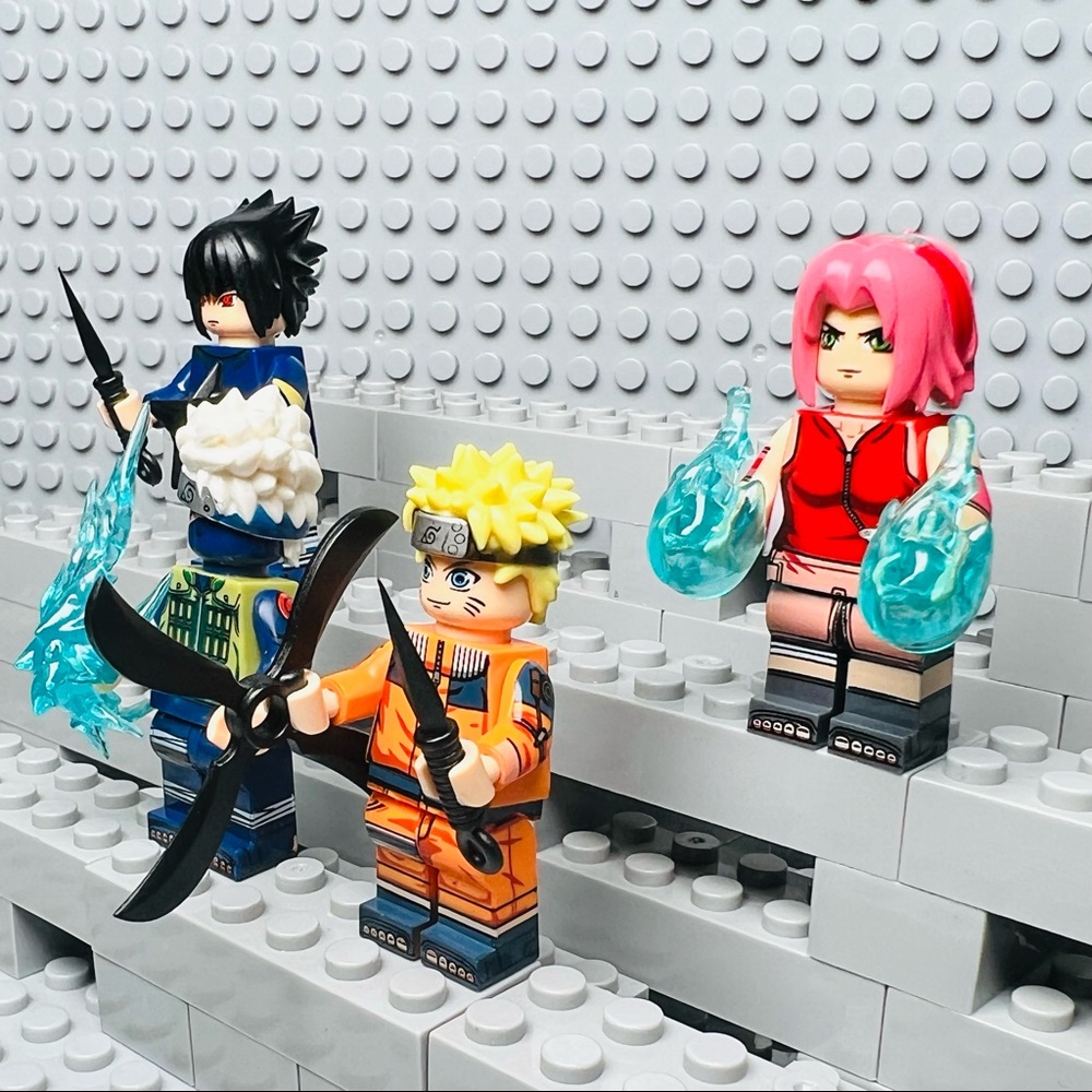 4Pcs Naruto Uzumaki Uchiha Sasuke Hatake Kakashi Haruno Sakura Naruto Minifigure - Picture 2 of 6
